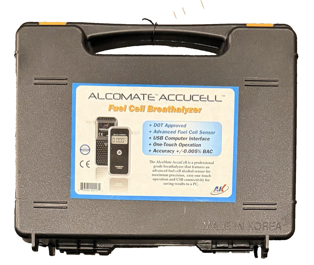 AlcoMate AL9000 AccuCell Professional Digital Breathalyzer with Fuel Cell Sensor